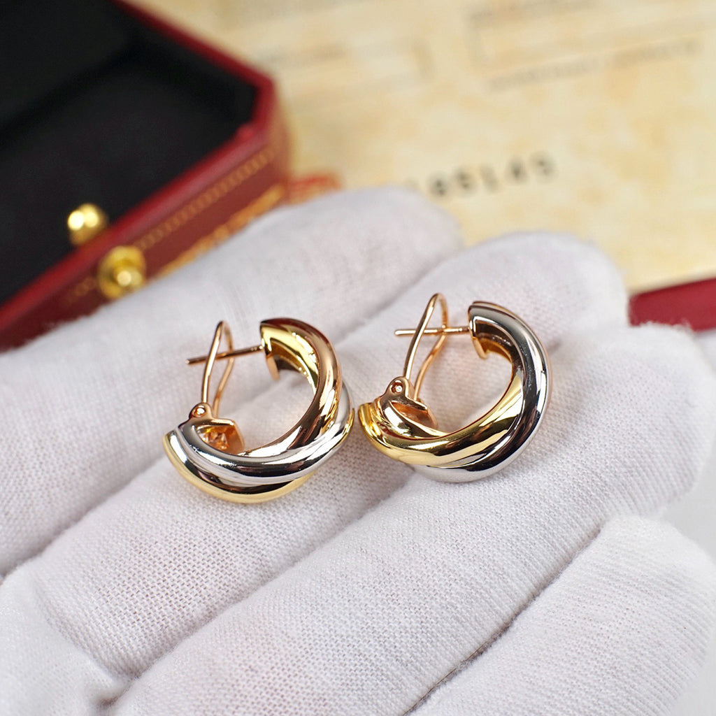 [⭐JeweliWhal]TRINITY ON DIAMOND CLASSIC EARRINGS