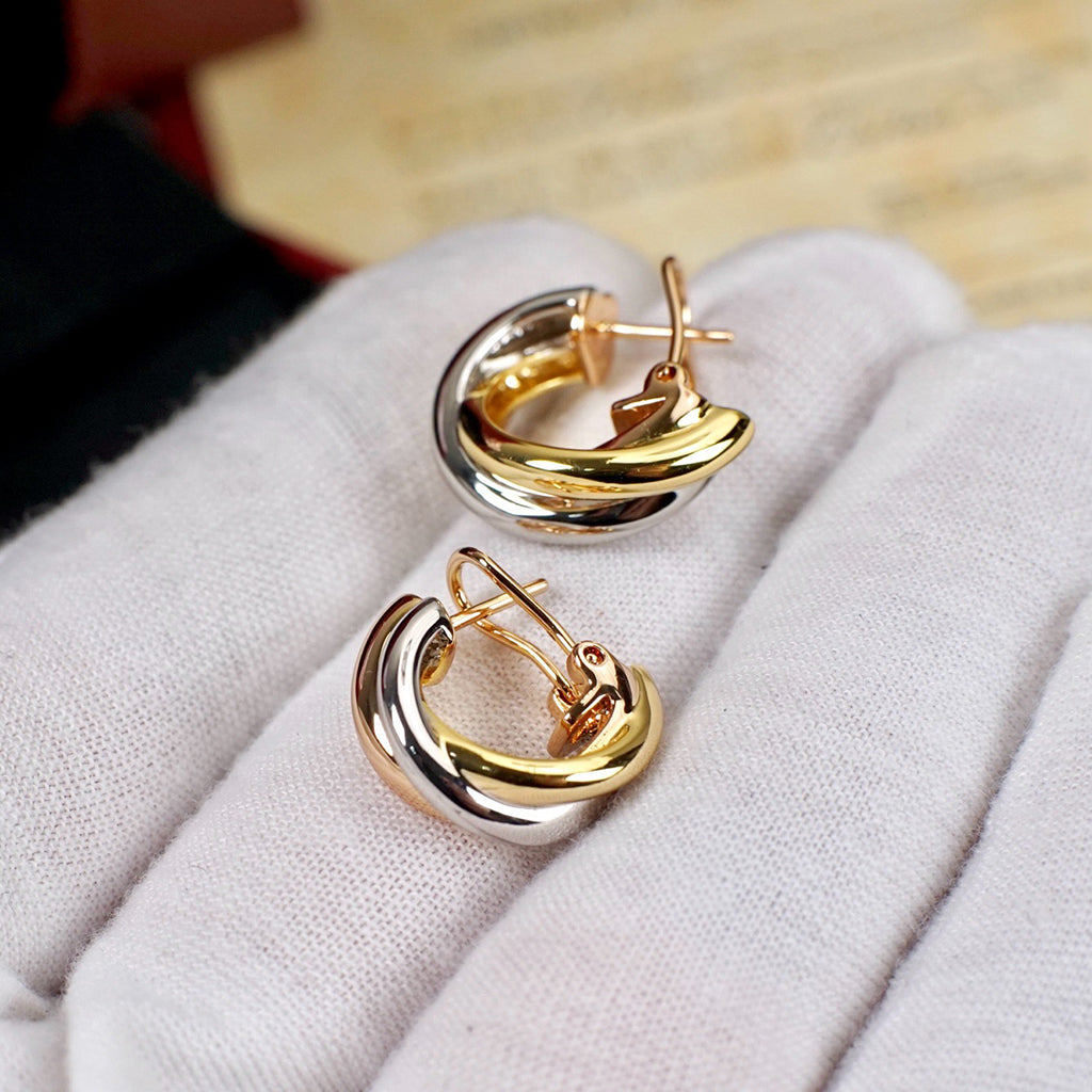 [⭐JeweliWhal]TRINITY ON DIAMOND CLASSIC EARRINGS