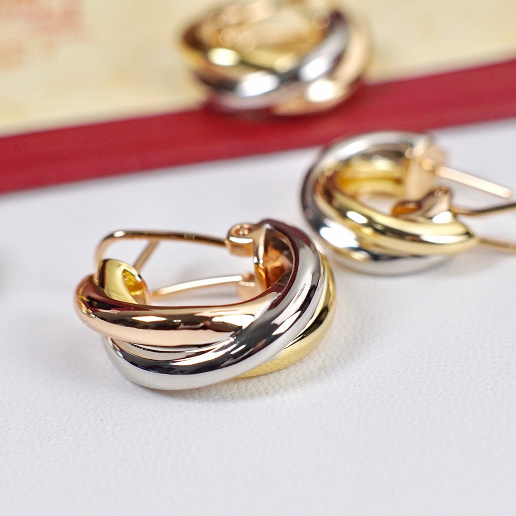 [⭐JeweliWhal]TRINITY ON DIAMOND CLASSIC EARRINGS
