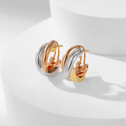 [⭐JeweliWhal]TRINITY ON DIAMOND CLASSIC EARRINGS