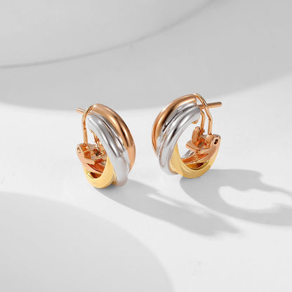 [⭐JeweliWhal]TRINITY ON DIAMOND CLASSIC EARRINGS