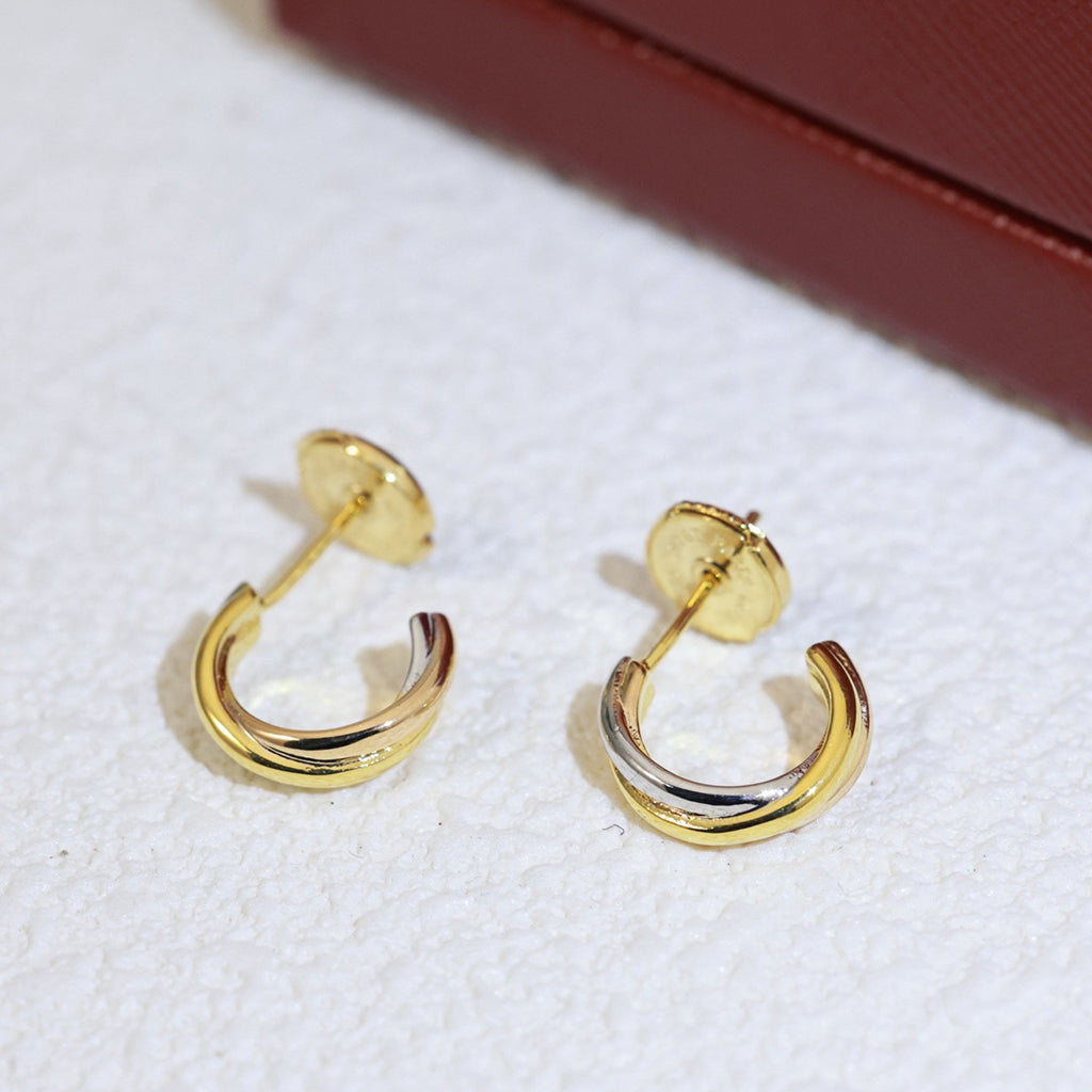 [⭐JeweliWhal]TRINITY ON DIAMOND MINI EARRINGS