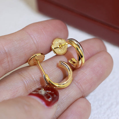 [⭐JeweliWhal]TRINITY ON DIAMOND MINI EARRINGS