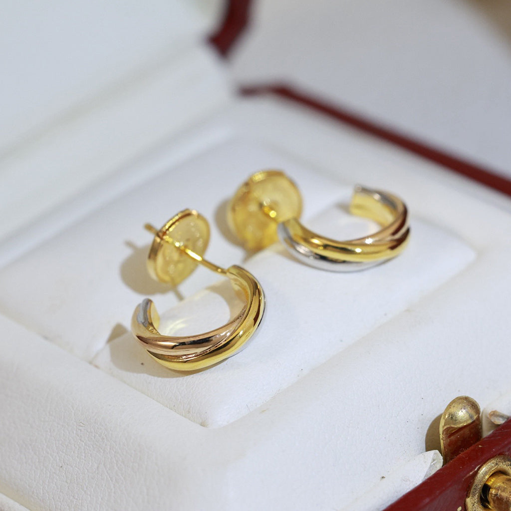 [⭐JeweliWhal]TRINITY ON DIAMOND MINI EARRINGS