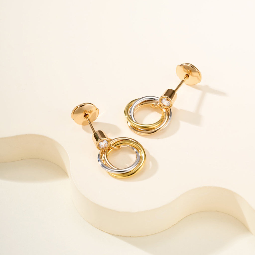 [⭐JeweliWhal]TRINITY ON DIAMOND  EARRINGS