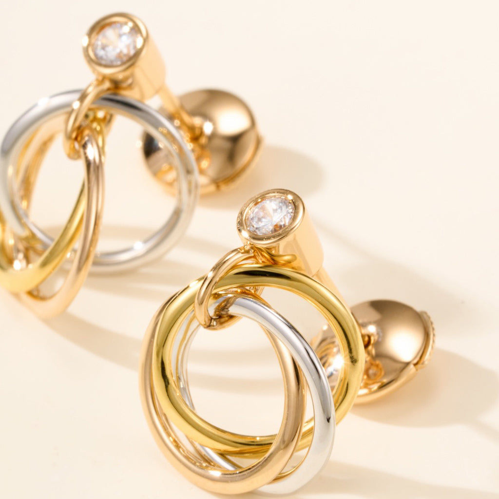 [⭐JeweliWhal]TRINITY ON DIAMOND  EARRINGS