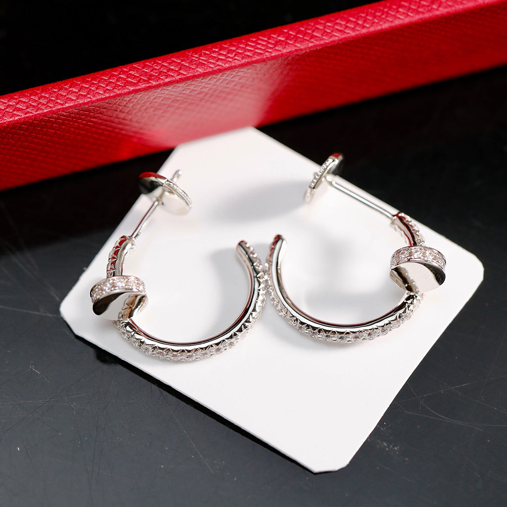 [⭐JeweliWhal]JUSTE FULL DIAMOND SMALL EARRINGS