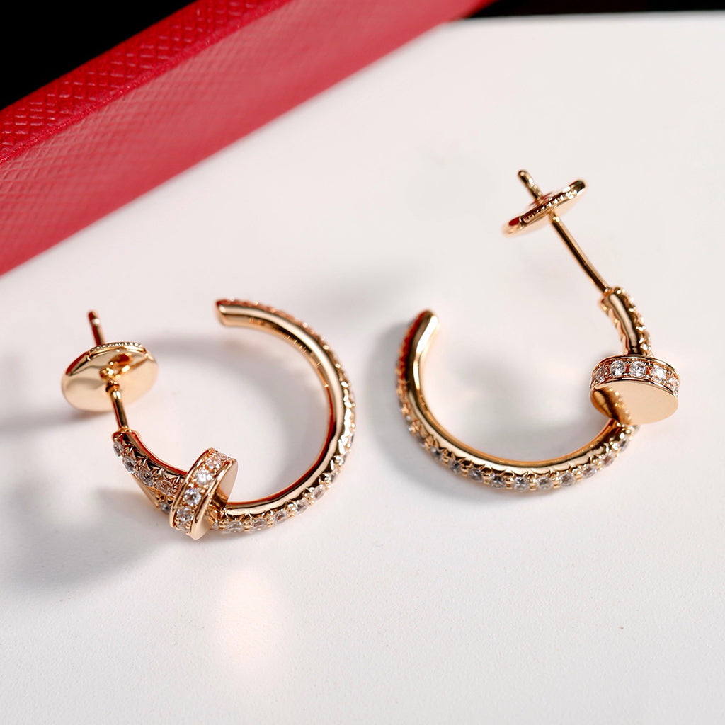 [⭐JeweliWhal]JUSTE FULL DIAMOND SMALL EARRINGS