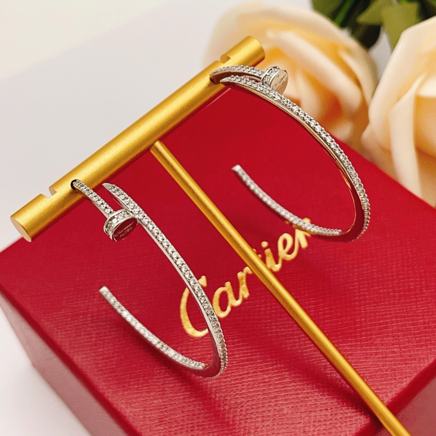 [⭐JeweliWhal]JUSTE FULL DIAMOND LARGE EARRINGS