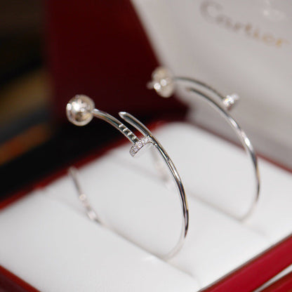 [⭐JeweliWhal]JUSTE HALF DIAMOND LARGE EARRINGS