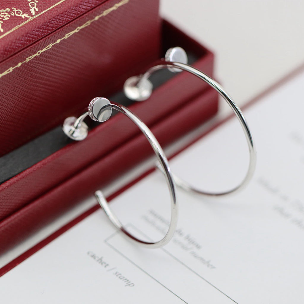 [⭐JeweliWhal]JUSTE HALF DIAMOND LARGE EARRINGS