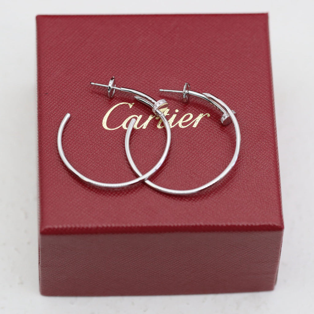 [⭐JeweliWhal]JUSTE HALF DIAMOND LARGE EARRINGS