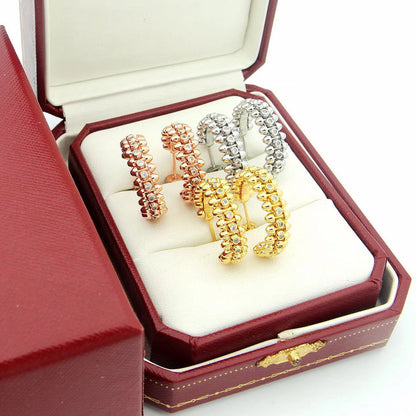 [⭐JeweliWhal]CLASH FULL DIAMOND MEDIUM EARRINGS