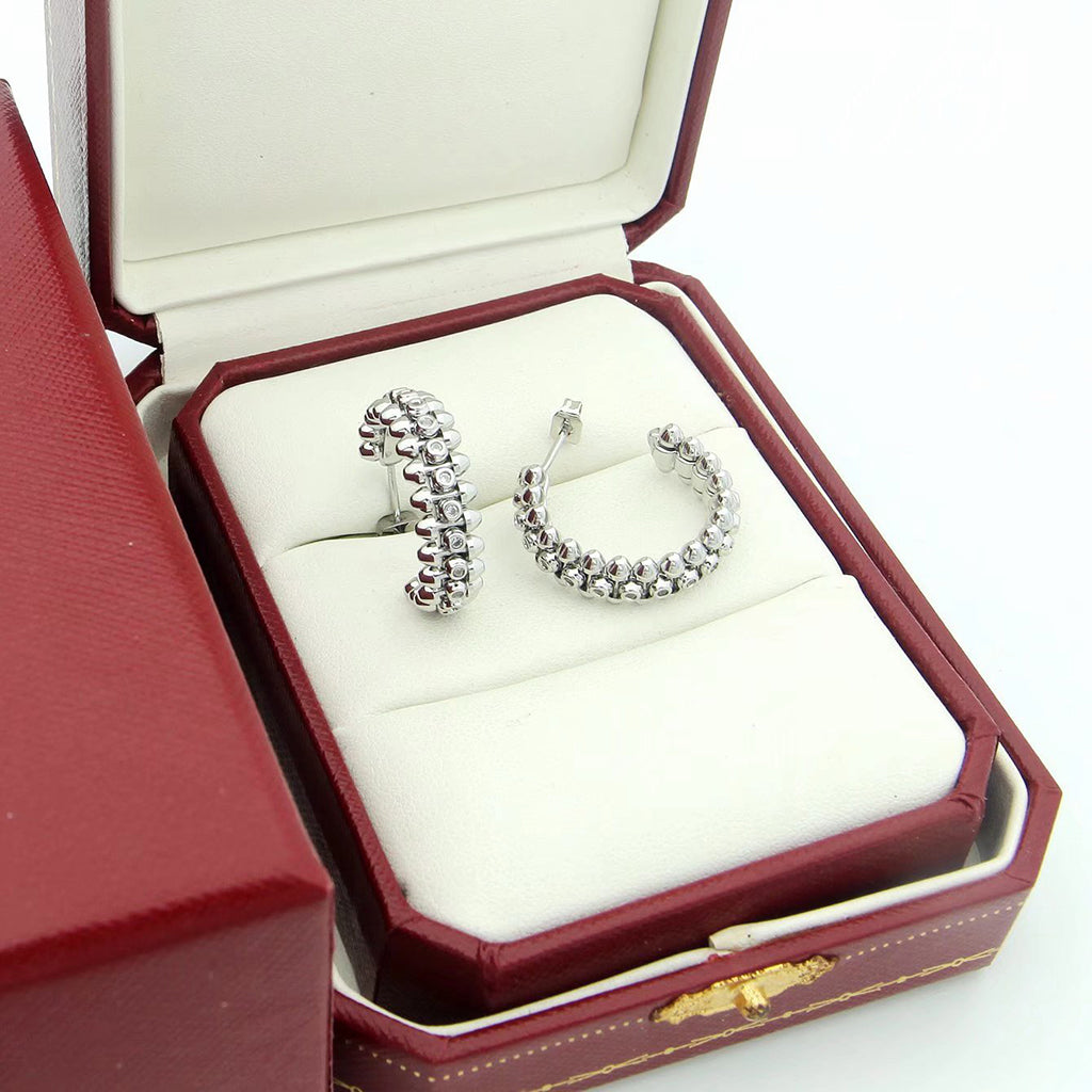 [⭐JeweliWhal]CLASH FULL DIAMOND MEDIUM EARRINGS