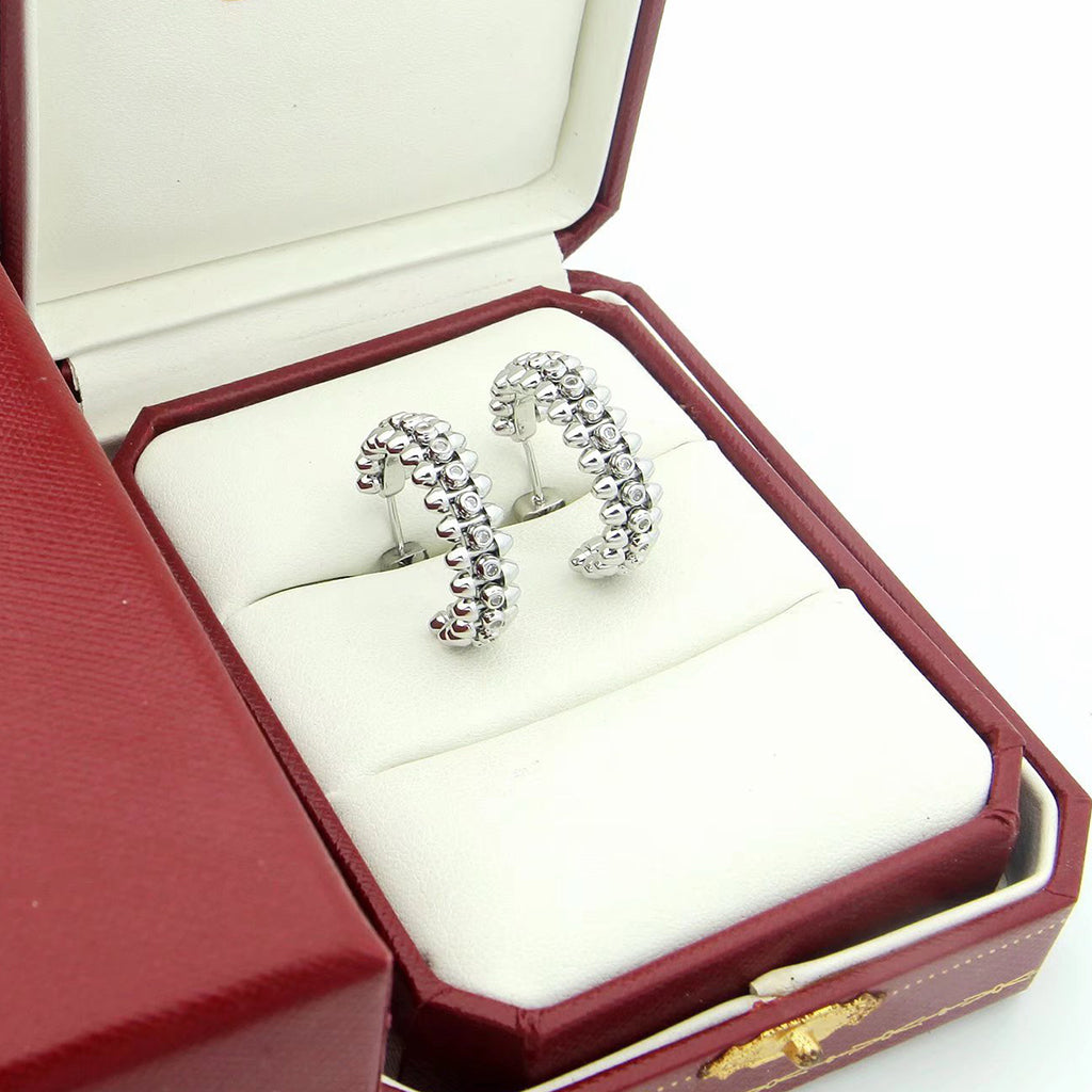 [⭐JeweliWhal]CLASH FULL DIAMOND MEDIUM EARRINGS