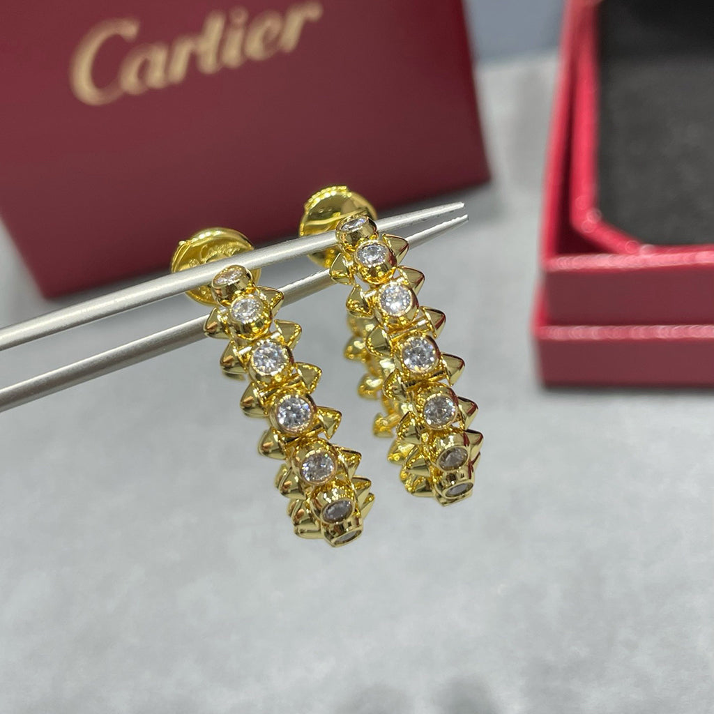 [⭐JeweliWhal]CLASH FULL DIAMOND MEDIUM EARRINGS