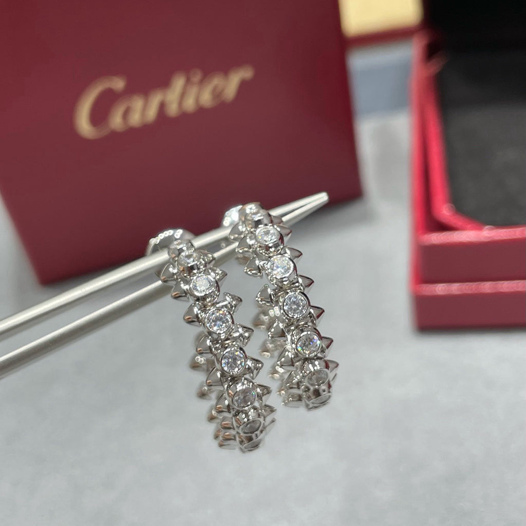 [⭐JeweliWhal]CLASH FULL DIAMOND MEDIUM EARRINGS