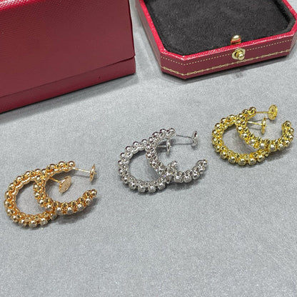 [⭐JeweliWhal]CLASH FULL DIAMOND MEDIUM EARRINGS