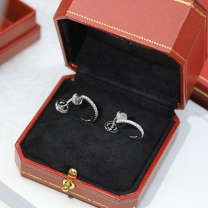 [⭐JeweliWhal]JUSTE FULL DIAMOND DOUBLE EARRINGS