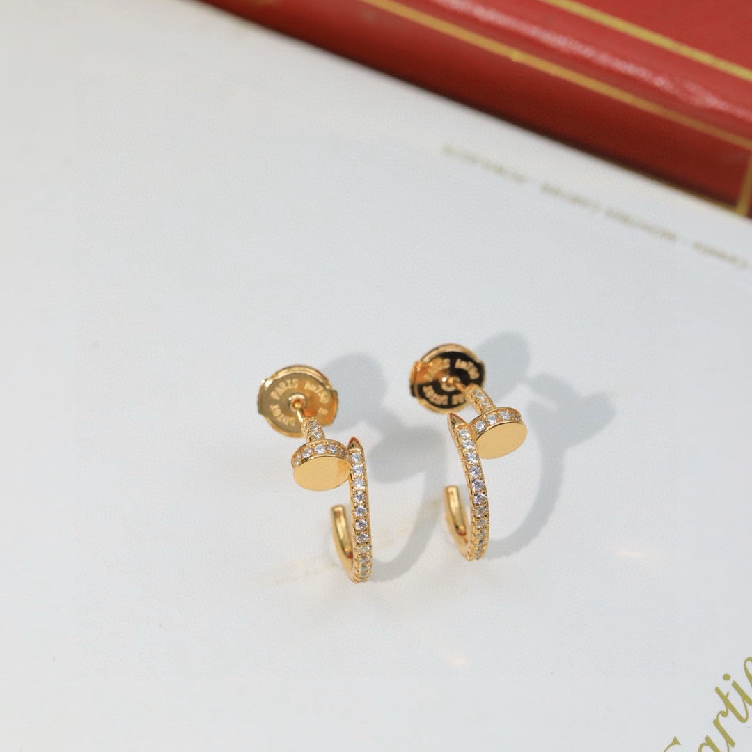 [⭐JeweliWhal]JUSTE FULL DIAMOND DOUBLE EARRINGS