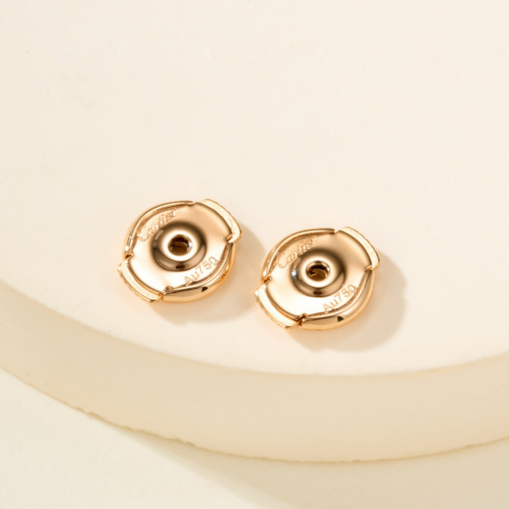 [⭐JeweliWhal]JUSTE HALF DIAMOND DOUBLE EARRINGS