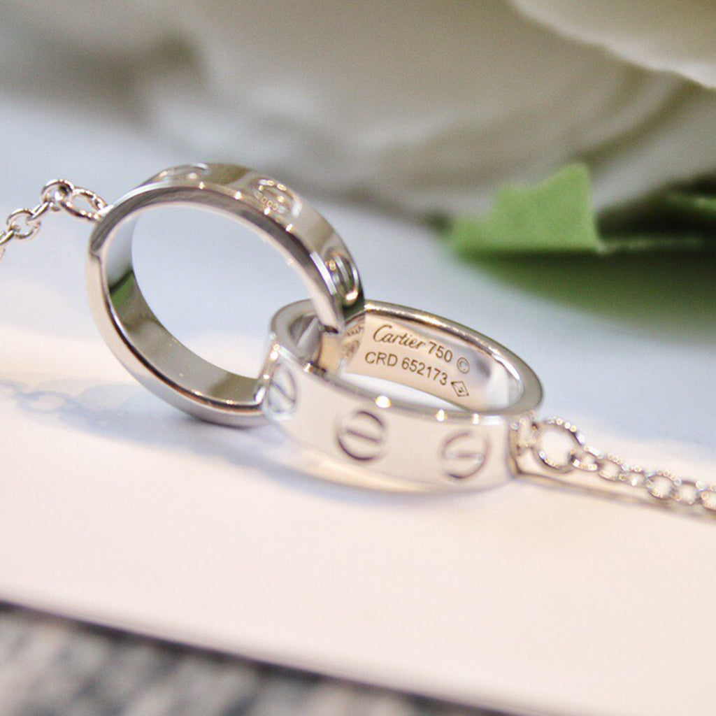 [⭐JeweliWhal]LOVE DOUBLE RING NECKLACE