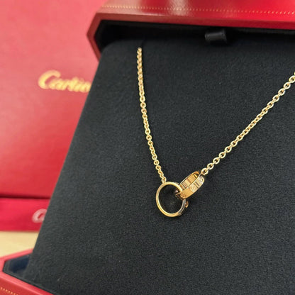 [⭐JeweliWhal]LOVE DOUBLE RING NECKLACE