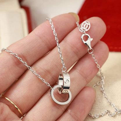 [⭐JeweliWhal]LOVE DOUBLE RING NECKLACE
