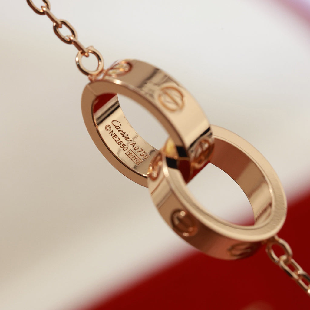 [⭐JeweliWhal]LOVE DOUBLE RING NECKLACE