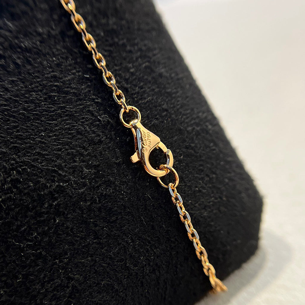 [⭐JeweliWhal]LOVE DOUBLE RING HALF DIAMOND NECKLACE