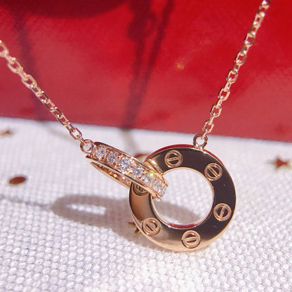 [⭐JeweliWhal]LOVE  FULL DIAMOND PENDANT NECKLACE
