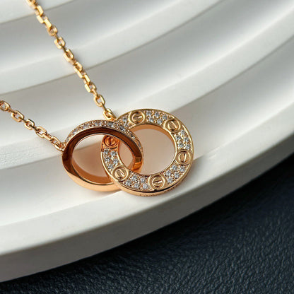 [⭐JeweliWhal]LOVE  FULL DIAMOND PENDANT NECKLACE