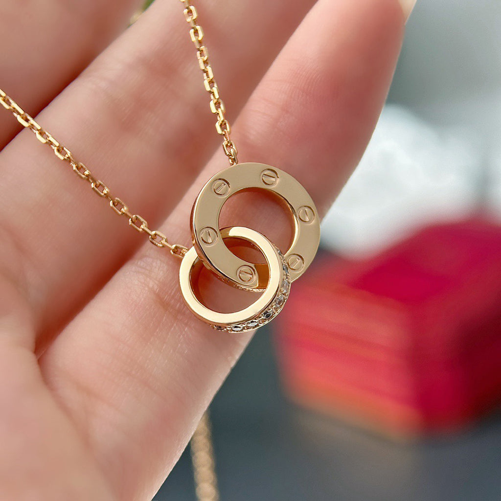[⭐JeweliWhal]LOVE  FULL DIAMOND PENDANT NECKLACE