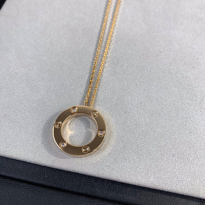 [⭐JeweliWhal]LOVE NECKLACE 16MM 3 DIAMONDS