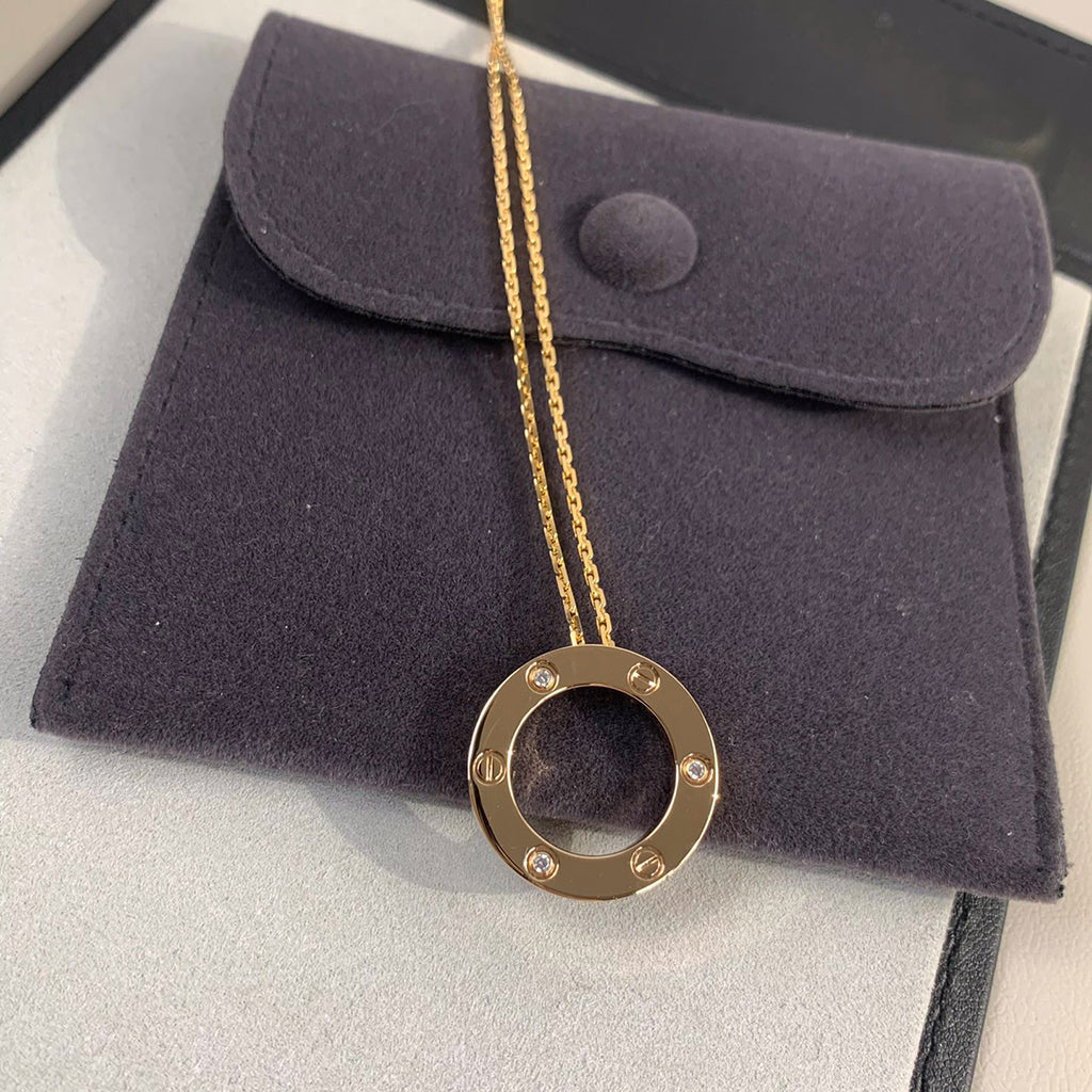 [⭐JeweliWhal]LOVE NECKLACE 16MM 3 DIAMONDS