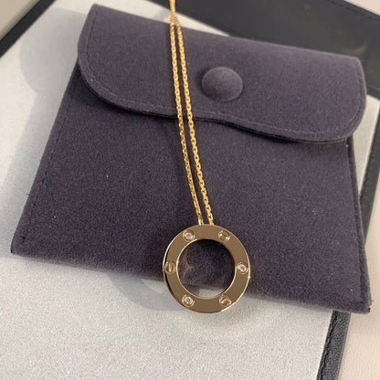 [⭐JeweliWhal]LOVE NECKLACE 16MM 3 DIAMONDS