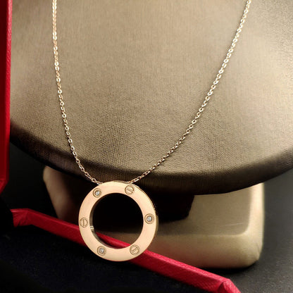[⭐JeweliWhal]LOVE NECKLACE 16MM 3 DIAMONDS