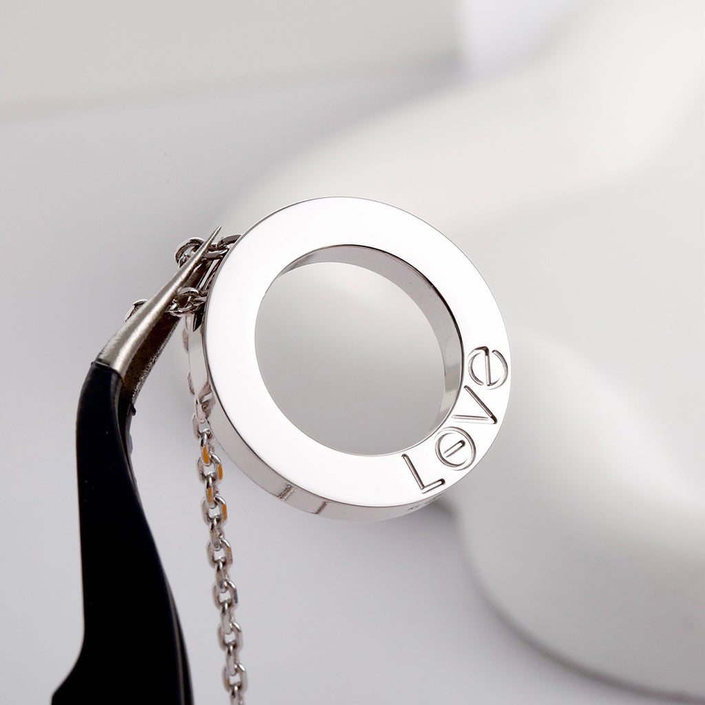 [⭐JeweliWhal]LOVE NECKLACE 16MM  FULL DIAMOND