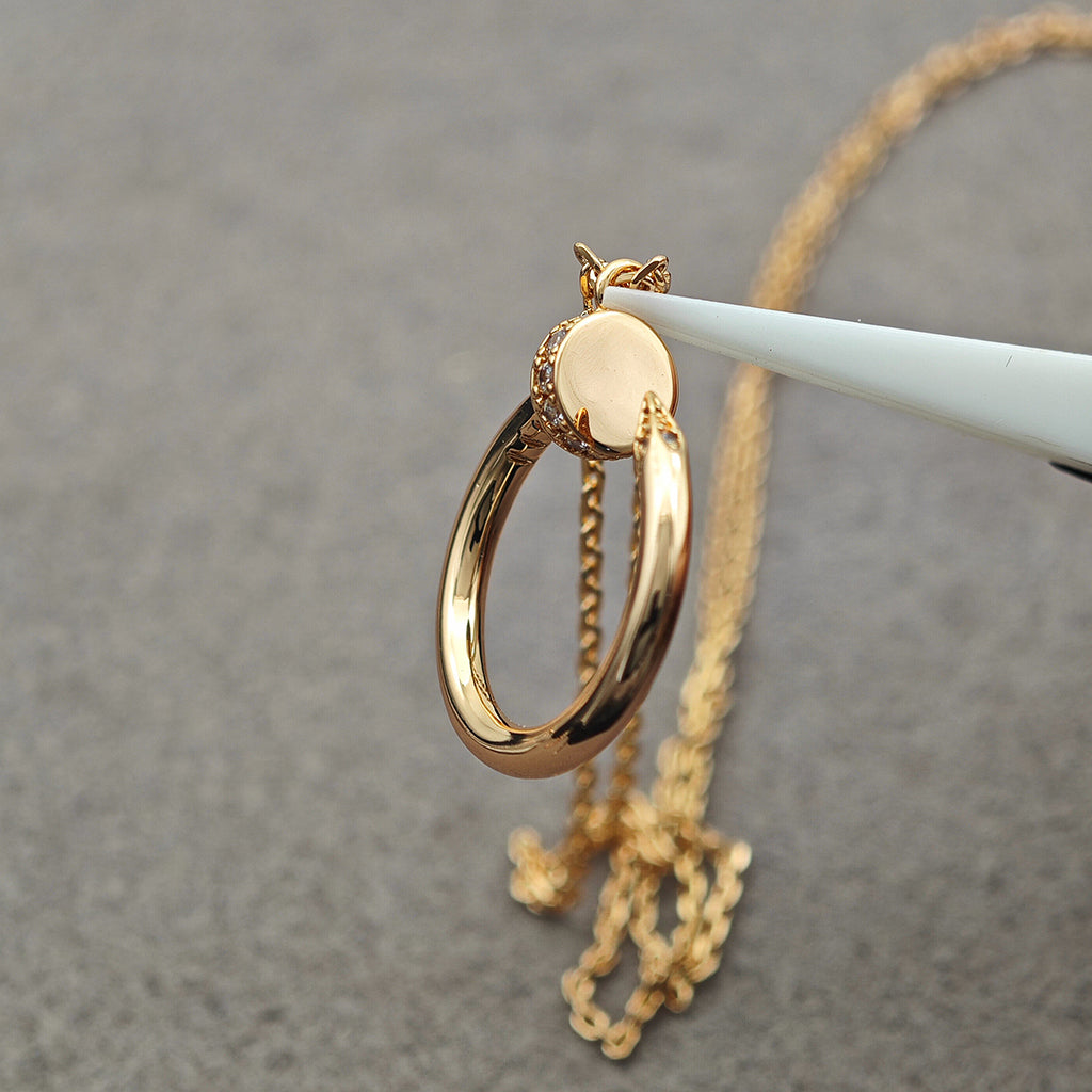 [⭐JeweliWhal]JUSTE NECKLACE HALF DIAMOND