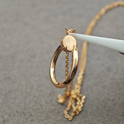 [⭐JeweliWhal]JUSTE NECKLACE HALF DIAMOND