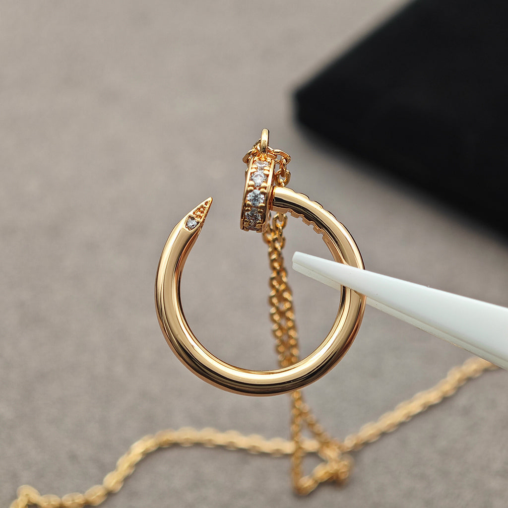 [⭐JeweliWhal]JUSTE NECKLACE HALF DIAMOND