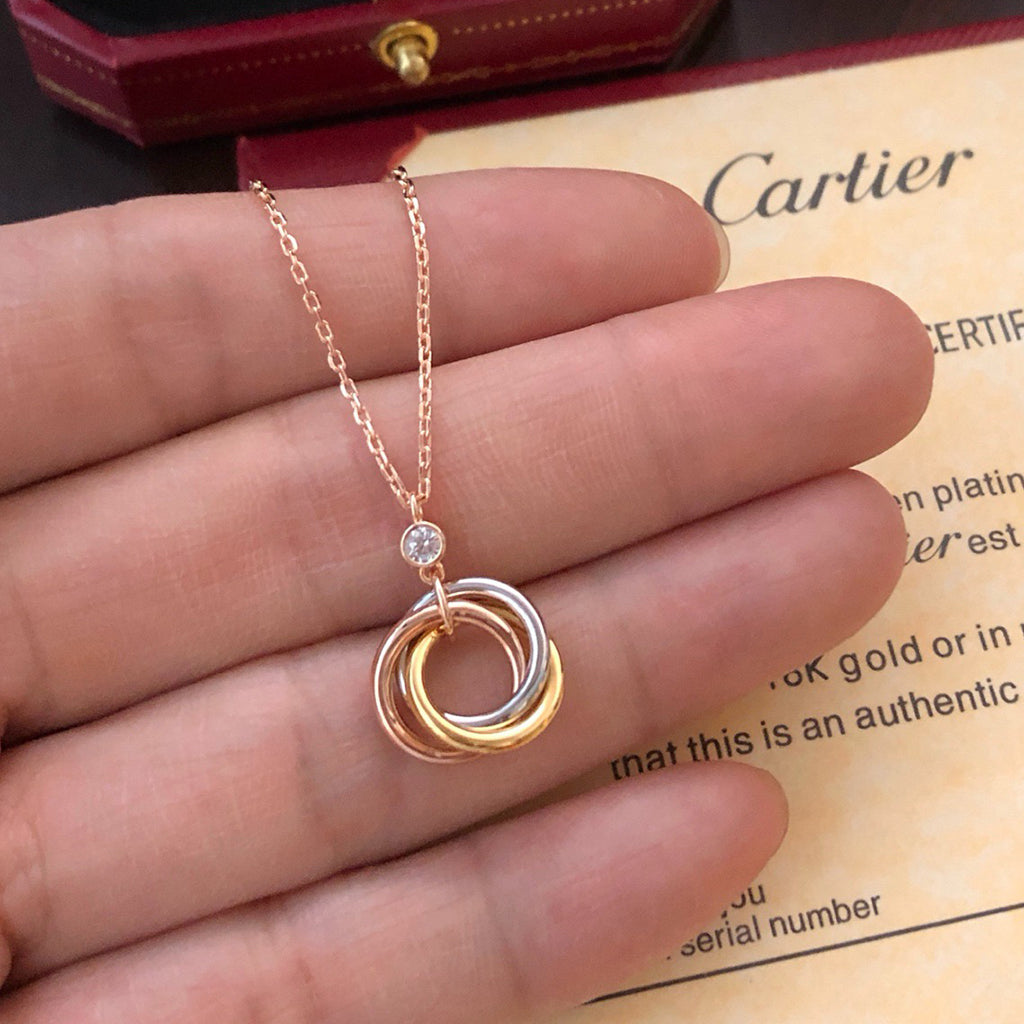 [⭐JeweliWhal]TRINITY  NECKLACE 1 DIAMOND