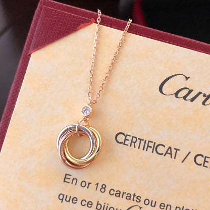 [⭐JeweliWhal]TRINITY  NECKLACE 1 DIAMOND
