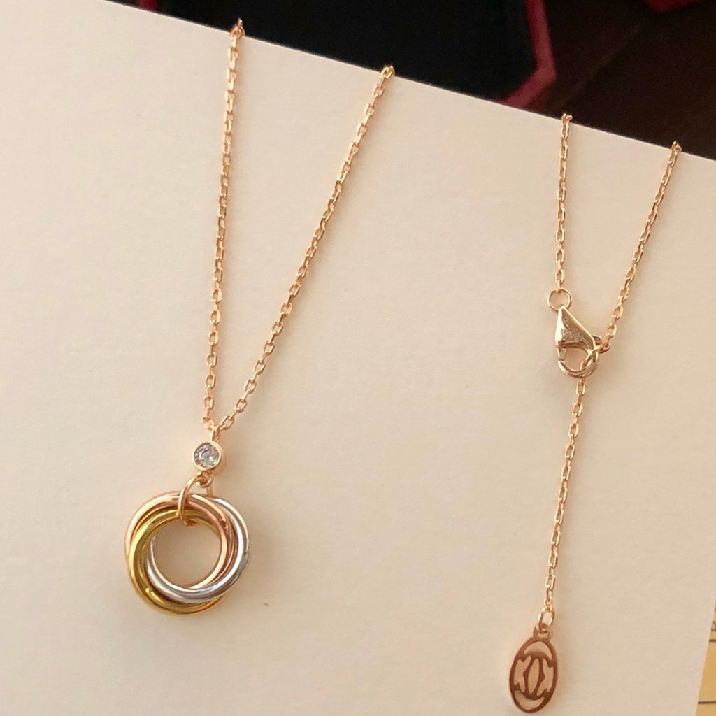 [⭐JeweliWhal]TRINITY  NECKLACE 1 DIAMOND