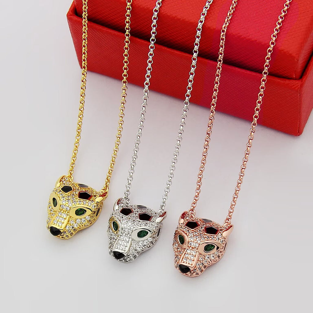 [⭐JeweliWhal]PANTHERE FULL DIAMOND NECKLACE