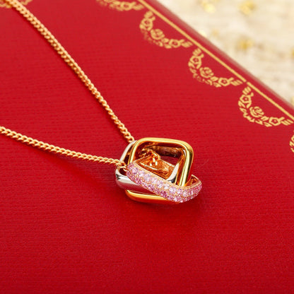 [⭐JeweliWhal]TRINITY CUSHION NECKLACE COLLECTION
