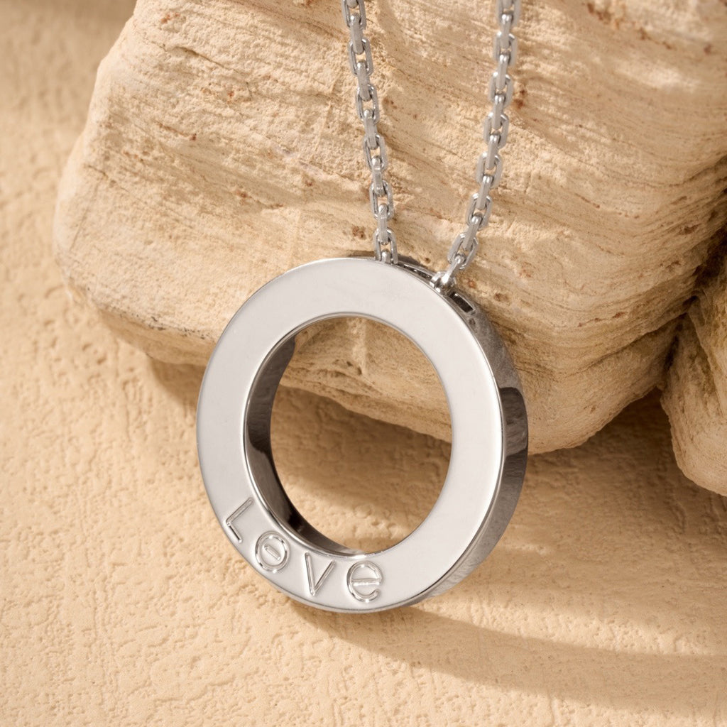 [⭐JeweliWhal]LOVE NECKLACE 16MM  FULL DIAMOND