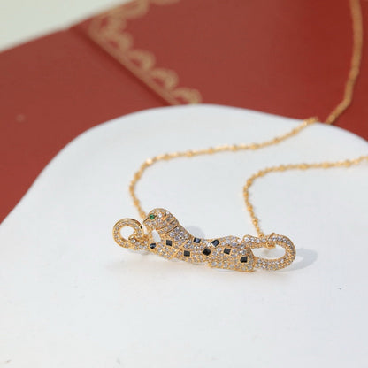 [⭐JeweliWhal]PANTHERE PAVED DIAMOND NECKLACE