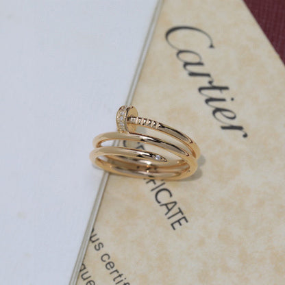 [⭐JeweliWhal]JUSTE RING 4.8MM HALF DIAMOND