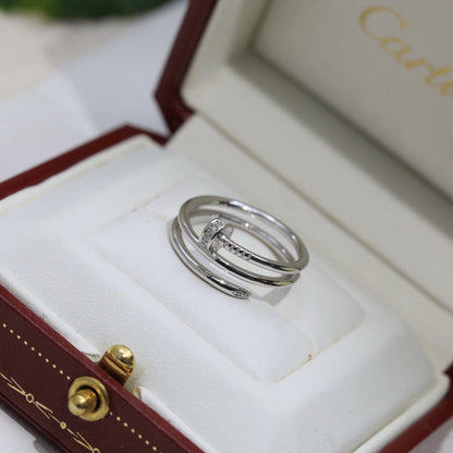 [⭐JeweliWhal]JUSTE RING 4.8MM HALF DIAMOND